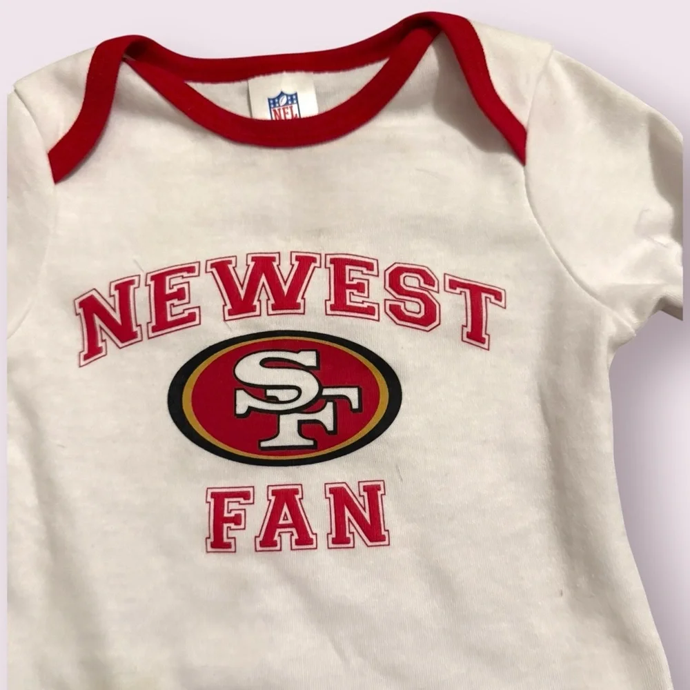 NFL San Francisco 49ers Baby Onesie Long Sleeve Newest Fan 6-12M